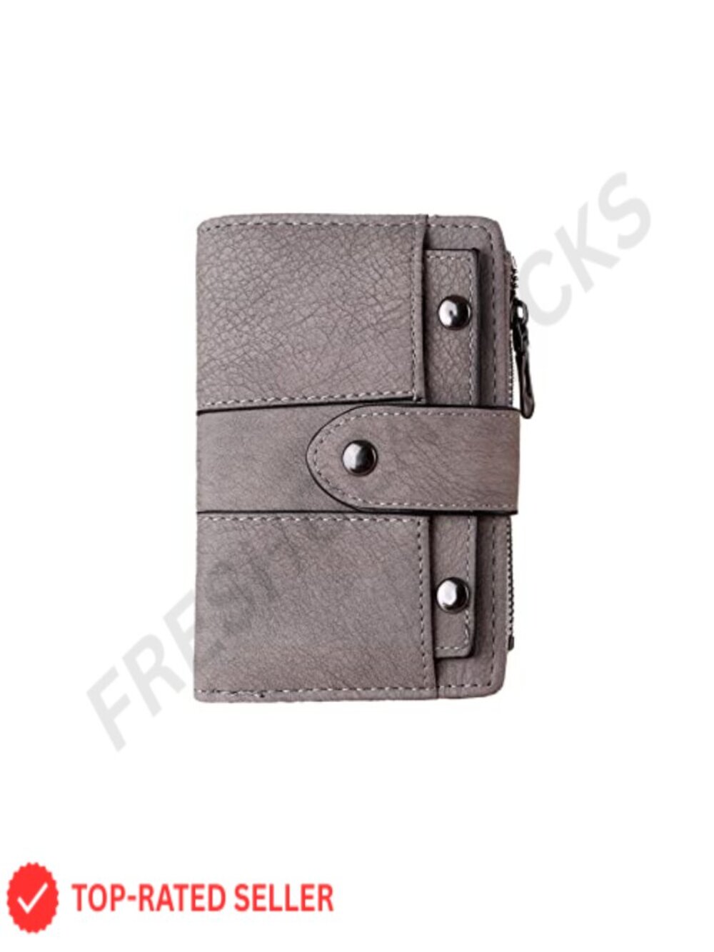 Genuine Leather Small RFID Blocking Wallet for Women with ID Window and 9 Card